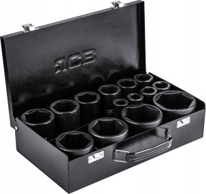 Zestaw nasadek udarowych głębokich 3/4" 14el. (6-kątnych) (17-65mm) 3