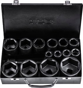 Zestaw nasadek udarowych głębokich 3/4" 14el. (6-kątnych) (17-65mm) 10