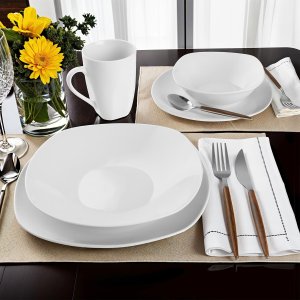 Serwis obiadowy Salerno, porcelana, dla 12 osób, 100 elementów - biały 2