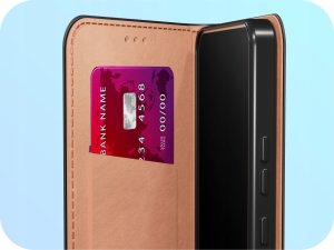 Etui z Klapką do Samsung Galaxy S25 (Skórzane, Magnetyczne, Czarne, Kabura) 7