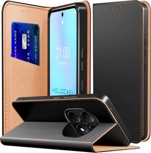 Etui z Klapką do Redmi Note 14 Pro 5G / 14 Pro Plus 5G (Skórzane, Czarne) 1