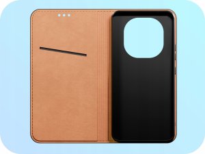 Etui z Klapką do Redmi Note 14 Pro 5G / 14 Pro Plus 5G (Skórzane, Czarne) 2