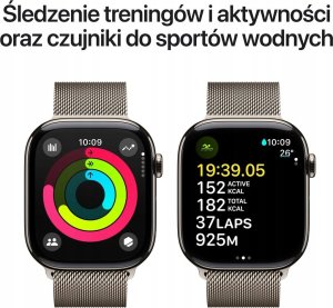 Smartwatch Apple Watch 10 GPS + Cellular 46mm Natural Titanium Milanese Loop M/L Szary  (MWYC3ET/A) 3