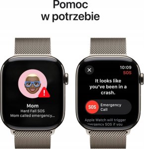 Smartwatch Apple Watch 10 GPS + Cellular 46mm Natural Titanium Milanese Loop M/L Szary  (MWYC3ET/A) 5