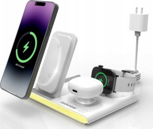 Jabees PowerGlow 4w1 Ładowarka QI na Telefon Smartwatch Słuchawki Lampa LED / Czarny 5