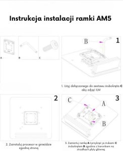 Bracket Frame czarna Ramka do procesora AM5 iHTP 5