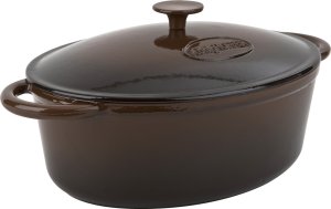 Naczynie żeliwne owalne (z pokrywą) "Gęsiarka" 6,5 L 2