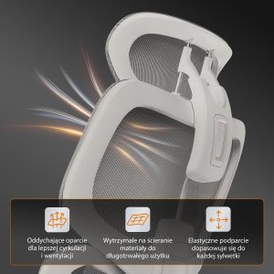 Fotel biurowy SENSE7 NOBU light gray 9