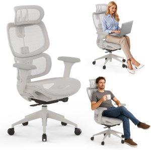 Krzesło biurowe SENSE7 Fotel biurowy NOBU light gray 11