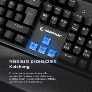 Klawiatura Rampage KB-R86 Umbra Kaicheng Blue (KB-R86BLACKBS) 10