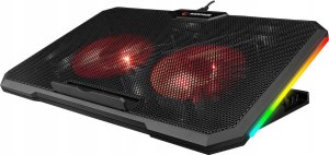 Rampage AD-RC12 GameZone Podstawka chłodząca pod laptop 5-17" RGB regulowana 1