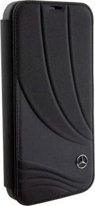 Etui Mercedes MEBKP15L8ROLK Apple iPhone 15 Pro bookcase Leather Wave Patern czarny/black 2