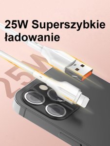 Beline Kabel 25W USB-A/Lightning 1m       biały/white BLNCWL01 4