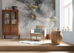 PHOTOMURAL ON NON-WOVEN INK GOLD FLOW 2