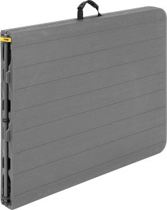 STÓŁ CATERINGOWY SKŁADANY W WALIZKĘ 180x74CM MAX.100KG WOODLAND DESKA CIEMNY SZARY 3