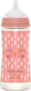 Suavinex 307837-BUTELKA 360ML/SMOCZEK FIZJOLOGICZNY SX PRO DUŻY PRZEPŁYWA/SOWA RÓŻOWA/BONHOMIA 2