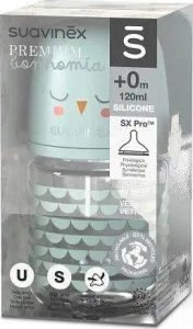 Suavinex 307826-BUTELKA SZKLANA 120ML/SMOCZEK FIZJOLOGICZNY SX PRO WOLNY PRZEPŁYW/SOWA MIĘTOWA/BONHOMIA 8