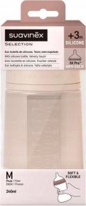 Chicco 308072-BUTELKA SILIKONOWA 240ML/SX PRO ŚREDNI PRZEPŁYW/CIELISTA/NEW ALL SILICONE 2