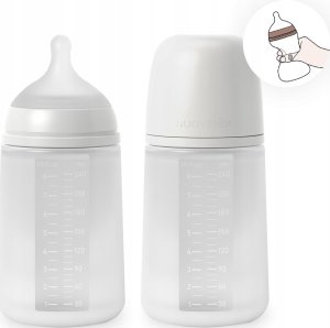 Chicco 308073-BUTELKA SILIKONOWA 240ML/SX PRO ŚREDNI PRZEPŁYW/TRANSPARENTNA/NEW ALL SILICONE 4
