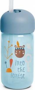 401204-BIDON NIEKAPEK Z                   RURKĄ/NIEBIESKI/340ML/SUAVINEX FOREST 1