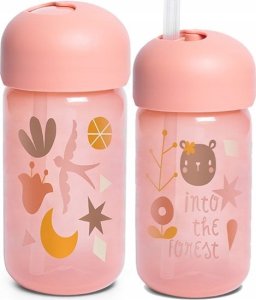 401205-BIDON NIEKAPEK Z                   RURKĄ/RÓŻOWY/340ML/SUAVINEX FOREST 4