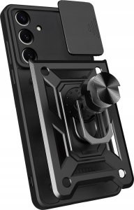 ETUI PANCERNE DO SAMSUNG GALAXY S25 CZARNE ARMOR HOLDER RING CASE   SZKŁO 5