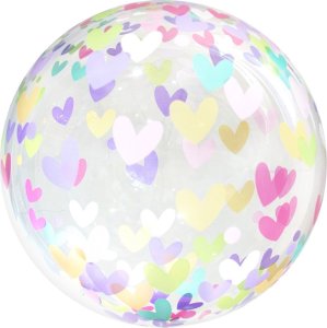 GoDan Balon 18" kryształowy serduszka KR-18TS 47391 2