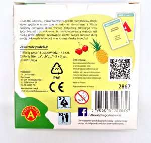 Alexander Quiz ABC Zdrowia kieszonkowa gra edukacyjna 28676 13