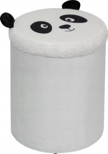Pufa składana z miejscem na zabawki SMILE, Ø 30 cm 1