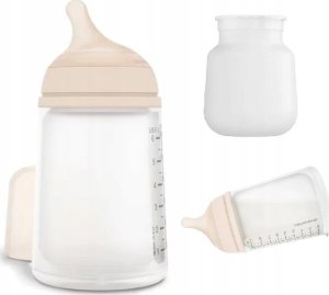 Nuby 304755-BUTELKA 180ML/SMOCZEK SILIKON WOLNY PRZEPŁYW/UZUPEŁNIENIE KARMIENIA PIERSIĄ/ZERO ZERO 12