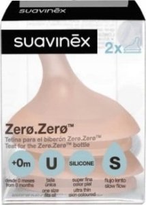 Suavinex 308682-SMOCZKI DO BUTELEK ZERO ZERO/PRZEPŁYW WOLNY S/2 SZT 6