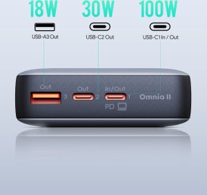 Powerbank AUKEY PB-Y43P (100W+30W) 20000mAh szary 9
