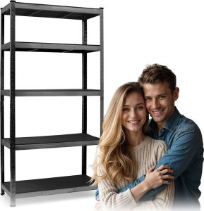 Regał metalowy magazynowy 180 x 90 x 40 cm Humberg HR-851 czarny 14