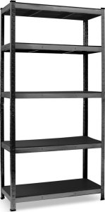 Regał metalowy magazynowy 180 x 90 x 40 cm Humberg HR-851 czarny 2