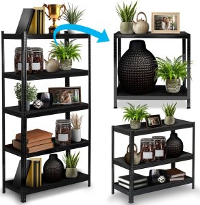 Regał metalowy magazynowy 180 x 90 x 40 cm Humberg HR-851 czarny 9