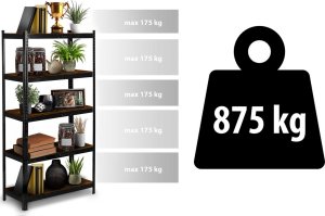 Regał metalowy magazynowy 180 x 90 x 40 cm Humberg HR-852 czarny 10