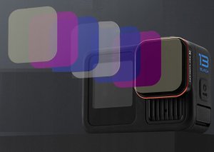 Zestaw Filtrów 4w1 Szary ND ND4 ND8 ND16 Polaryzacyjny PL do GoPro Hero 4K / SKU.2333 11