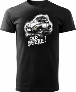 Koszulka VW Beetle garbus z samochodem garbusem męska czarna REGULAR S 1