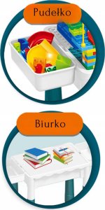 LeanToys Klocki konstrukcyjne 197 elementÃ³w + stolik i krzeseÅko 2