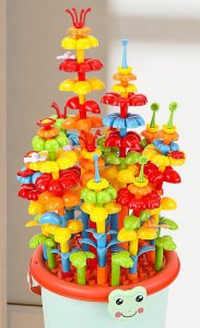 Clics Klocki Konstrukcyjne Zestaw OgrÃ³d 172 el. Wiaderko 5