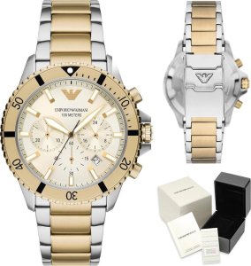 ZEGAREK MĘSKI EMPORIO ARMANI AR11606 Two-Tone Chronograph + BOX 8