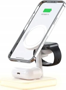 Ładowarka Kaku ECONOMY* BEZPRZEWODOWA ŁADOWARKA MAGNETYCZNA 30W 3W1 DO TELEFONU 5