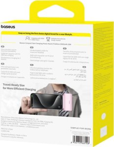 Powerbank OS-Baseus Compact IP 5000mAh 20W (różowy) 5