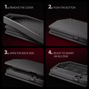 Axagon EEM2-GAM, USB-C 10Gbps - NVMe & SATA SSD GAME M.2 box, bezroubkov Obudowa SSD Czarny 10