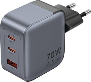 Ładowarka GaN Vention USB-C+C+A 70W (Szara) 1