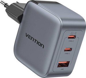 Ładowarka Vention GaN USB-C+C+A 70W (FEXH0-EU) czarna 2