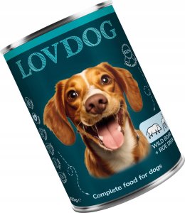 Lovdog Wild Boar & Roe Deer puszka 400g 2