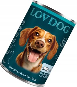 Lovdog Wild Boar & Roe Deer puszka 400g 3