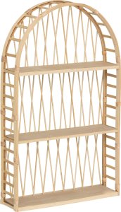 Półka wisząca półowalna rattan, MDF Anahi 74x45 cm 1