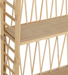 Atmosphera Półka wisząca półowalna rattan, MDF Anahi 74x45 cm 3